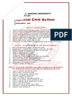 Special Civil Action - Syllabus