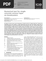 Numerical Test For Single Concrete Armour Layer On Breakwaters