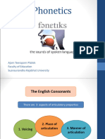 Phonetics - Consonants (Places and Manners)