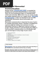 Types of Nonverbal Communication