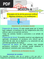 Sesion 6: Principios de Los de Los Procesos Cíclicos Mquinas Térmicas y Su Rendimiento