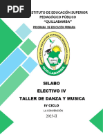 SILABO Electivo IV Taller de Danza y Musica 2023-II