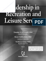 Timothy O'Connell, Brent Cuthbertson, Terilyn Goins - Leadership in Recreation and Leisure Services-Human Kinetics (2014)