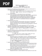 Practice Set CT2 Semiconductor Physics Model Answer