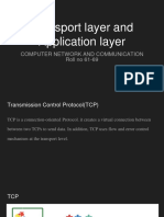 Transport Layer and Application Layer