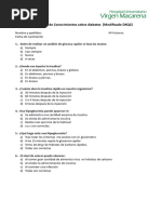 Cuestionario Conocimientos Sobre Diabetes