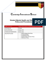 CIS Student Mental Health and Wellbeing Policy and Procedures 2023