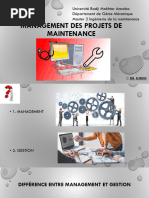 Cours Management Projets Maintenance