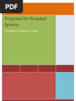 Proposal For Hospital System: EER Diagram & Relational Model