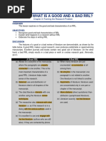 RES403 - What Is A Good or Bad RRL