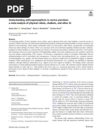 Understanding Anthropomorphism in Service Provision - A Meta-Analysis of Physical Robots, Chatbots, and Other AI