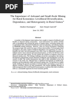 The Importance of Artisanal and Small-Scale Mining For Rural Economies: Livelihood Diversification, Dependence, and Heterogeneity in Rural Guinea