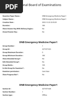 DNB Emergency Medicine Paper1