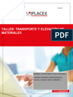 Taller Transporte y Elevación de Materiales