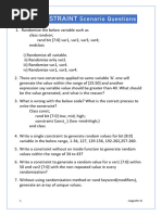 SV Constraint Scenario Questions