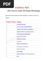 JEE Main 3 Months Time Table