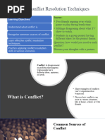 Exploring Conflict Resolution Techniques