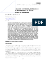 The Effect of Behavior Change Communication Training On The Performance of Health Promotion Officers in Samarinda