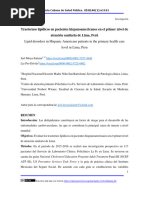 Transtornos Lípidicos en Pacientes Hispanoamericanos en El Primer N Ivel de Atención Sanitaria de Lima, Perú - Moya Salazar Joel - Pio Davila Liz