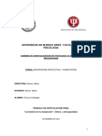 DISCAPACIDAD INTELECTUAL Y SUBJETIVIDAD - Trabajo Final.