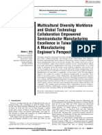 Multicultural Diversity Workforce and Global Technology Collaboration Empowered Semiconductor Manufacturing Excellence in Taiwan