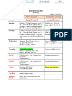 WEEKLY PLAN Week 4