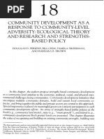 Community Development As A Response To Community Level Adversity Ecological Theory and Research and Strengths Based Policy