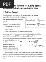 Cutting Parameters