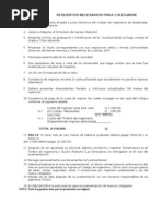 Requisitos Colegio de Ingenieros Guatemala