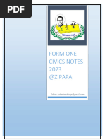 Form One Civics Notes @zipapa-2023