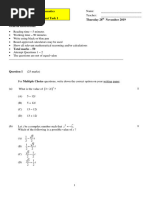 2020 Yr 12 Mathematics Extension 2 Task 1 Term 42019 V2