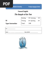 The Sample of The Test: General English