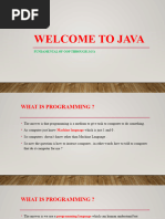 Welcome To Java