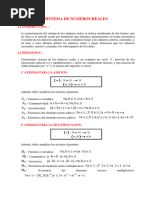 Matematica I - Sistema de Numeros Reales - Teoria PDF