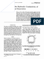 Alteration of Hyd Conductivity by Tunnel Excavation Pusch 1989