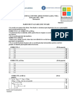 12 Barem Simulare Evaluarea Nationala 2023 Ilfov Dec WWW - Matematicaromania