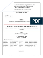 These: Etude de L'Inhibition de La Corrosion de L'Acier en