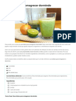 Suco Detox para Emagrecer Dormindo