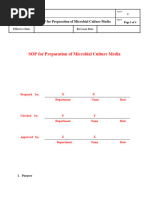 SOP For Preparation of Culture of Microorganism