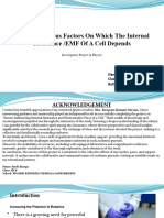 To Study Various Factors On Which The Intenal Resistance (EMF) of Cell Depends.