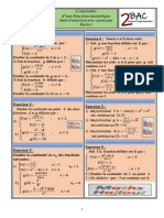 Continuite Dune Fonction Ex Avec Solution Partie 1