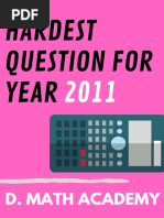 CIE IGCSE 0580 - 2011 Hardest Questions Compilation