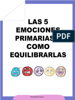 Las 5 Emociones Primarias y Como Equilibrarlas