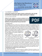 Calculation of The Load Capacity of Gear Coupling Based On The Contact Stress