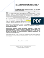 Declaracao de Guarda de Fato de Crianca