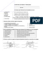 5° Grado - Evaluacion Ciencia y Tecnologia