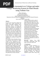 GSM-based Automated Over Voltage and Under Voltage Monitoring System For Panel Boards Using Arduino Uno