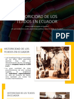 Historicidad de Los Tejidos en Ecuador