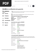 Detalles de Verificación de La Garantía - Centro de Soporte HPE 2M220901TT