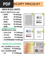 Chroma Pricelist Printing